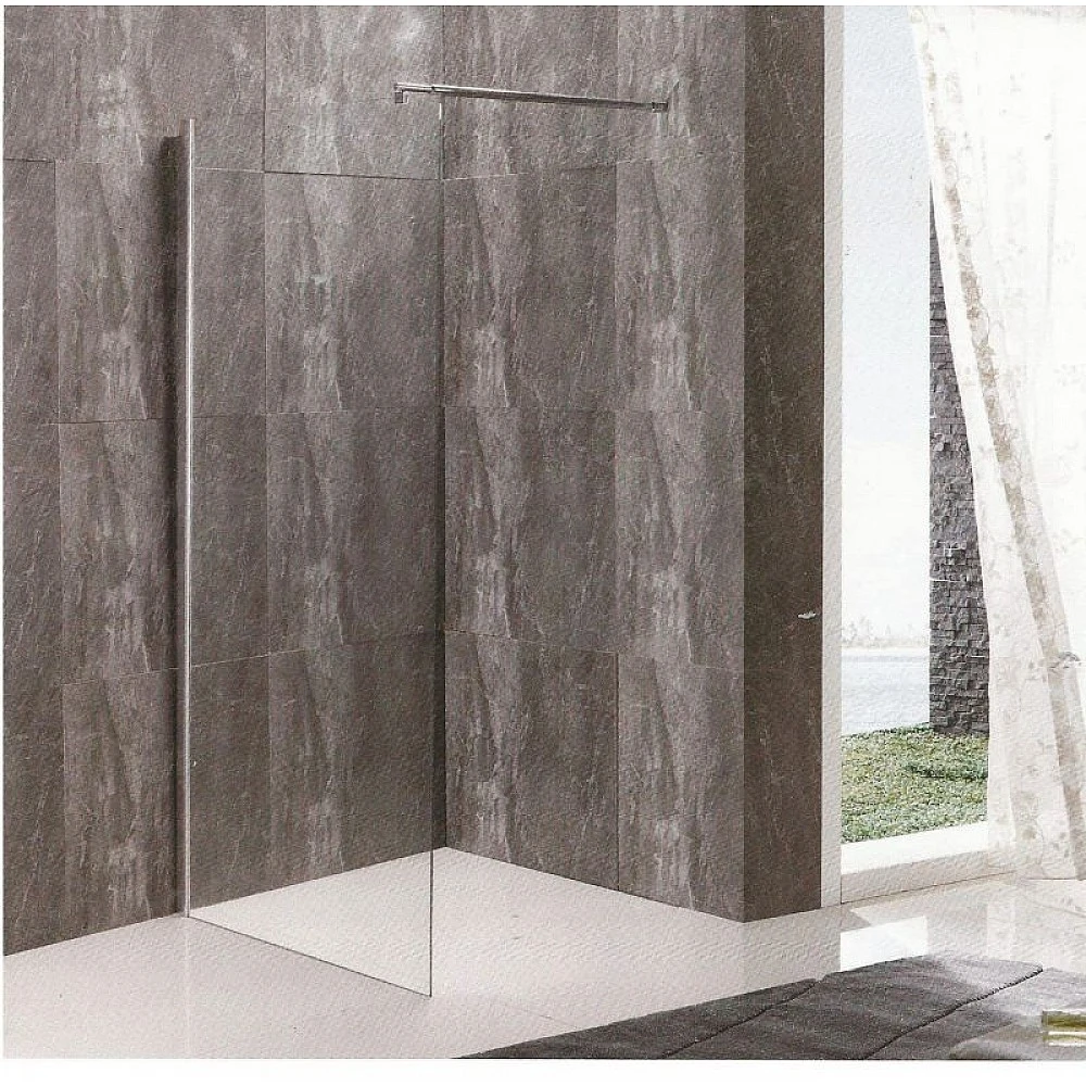 PANEL ΤΖΑΜΙ  ΔΙΑ/ΝΕΣ 90*195h/8mm ME ΜΠΡΑΤΣΟ  ST/ST 70-120 cm - GLORIA