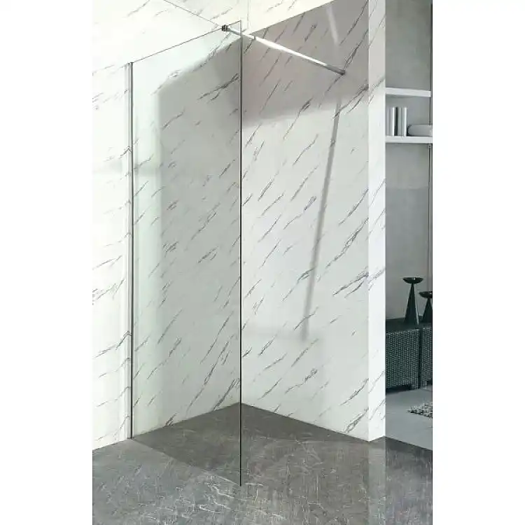 PANEL ΤΖΑΜΙ ΔΙΑ/ΝΕΣ 120*195h/8mm ME ΜΠΡΑΤΣΟ ST/ST 70-120cm - GLORIA