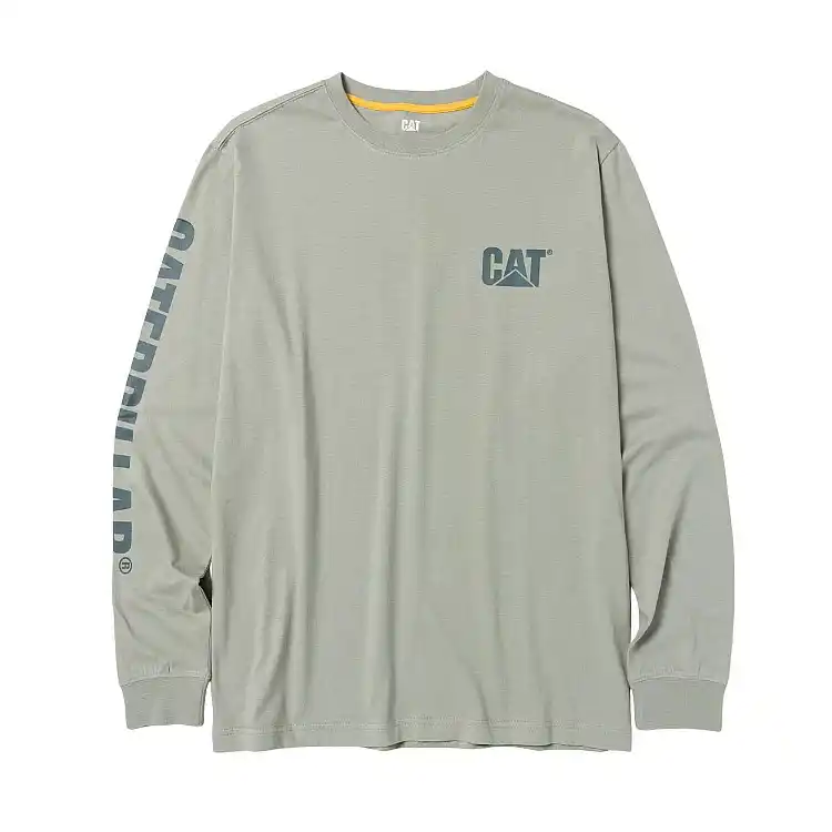 CAT Μπλουζάκι μακρυμάνικο trademark tee πράσινο M 1510034-16-5808