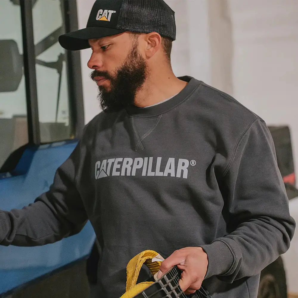 CAT Μπλούζα φούτερ midweight γκρι M 1050026