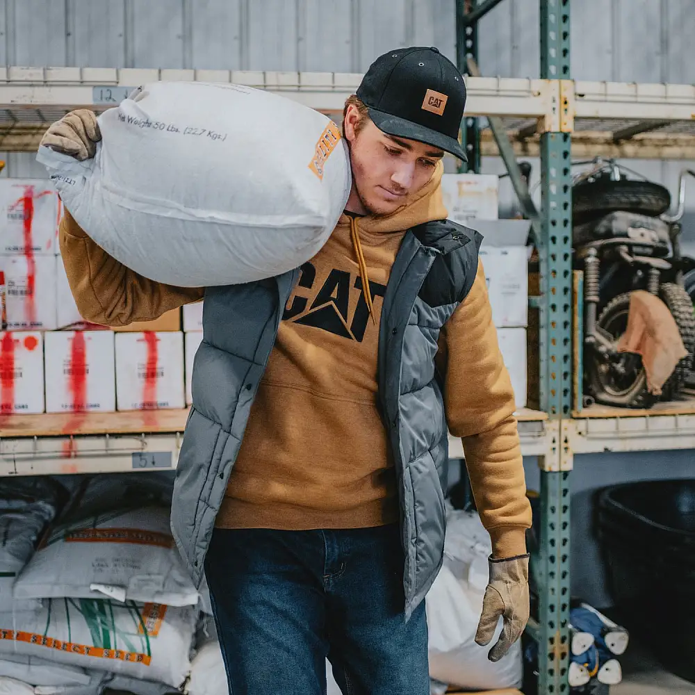 CAT Μπλούζα φούτερ με κουκούλα trademark bronze 2XL W10646