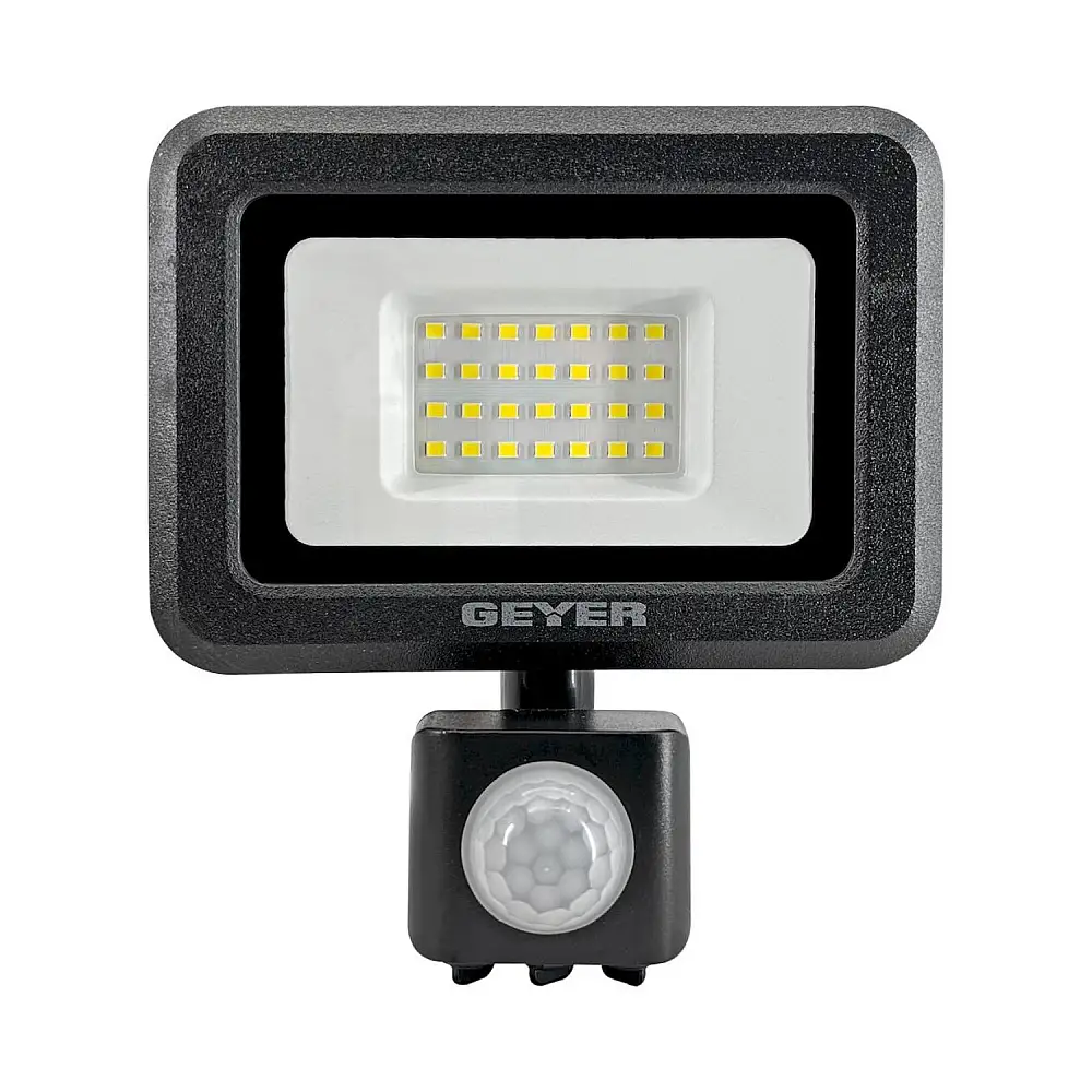 GEYER Προβολέας led μαύρος με ανιχνευτή κίνησης 20W 4000K LPRM20CES