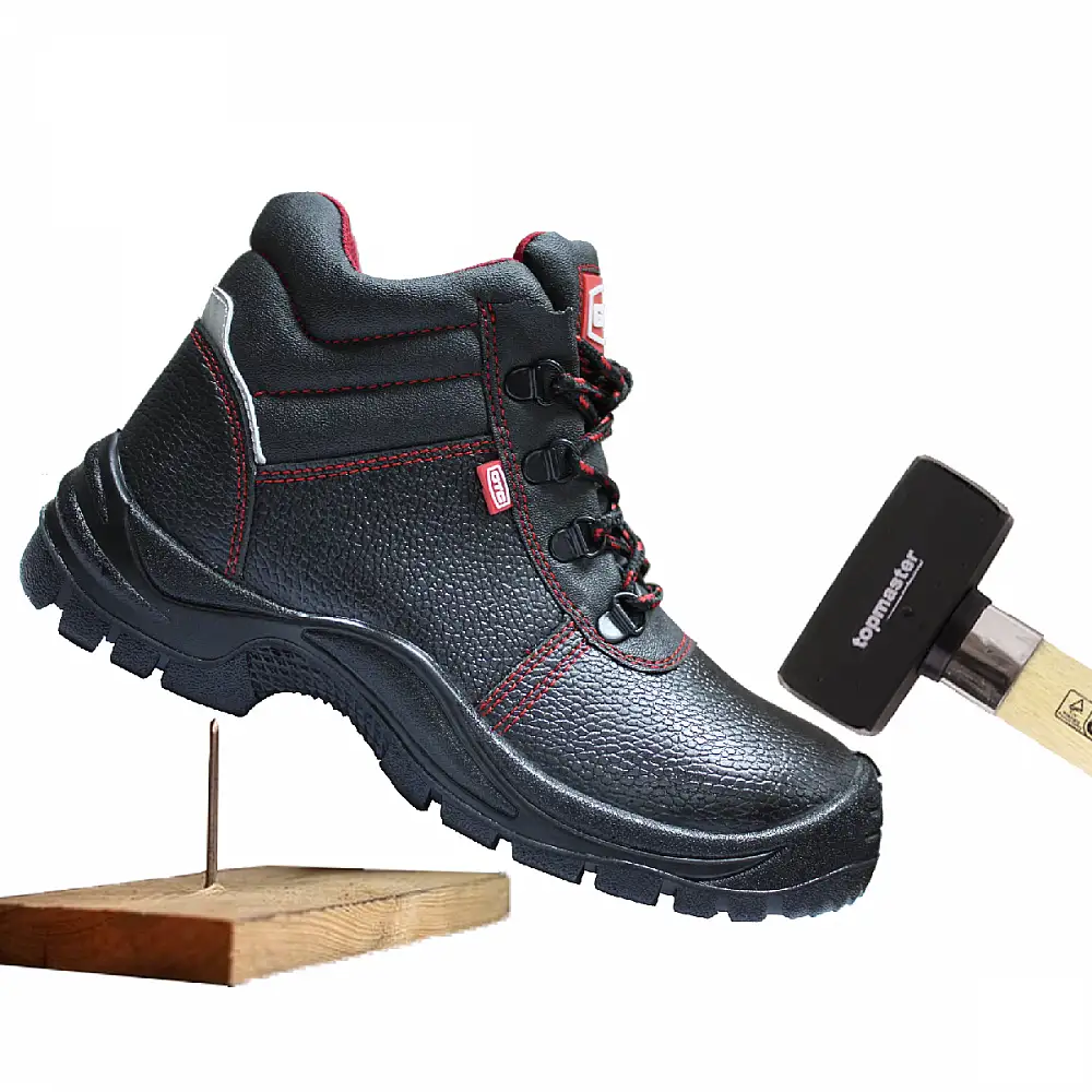 Μποτάκι δερμάτινο S3 αδιάβροχο μαύρο Νο.46 BSH102