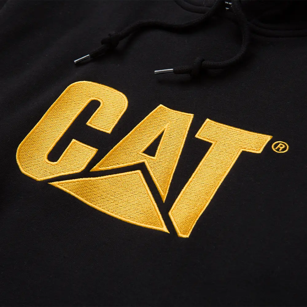 CAT Μπλούζα φούτερ με κουκούλα trademark μαύρη M W10646-016