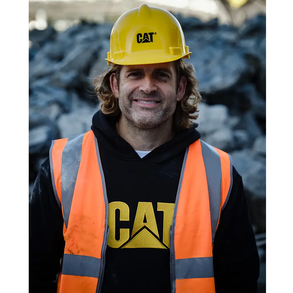 CAT Μπλούζα φούτερ με κουκούλα trademark μαύρη M W10646-016