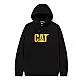CAT Μπλούζα φούτερ με κουκούλα trademark μαύρη M W10646-016