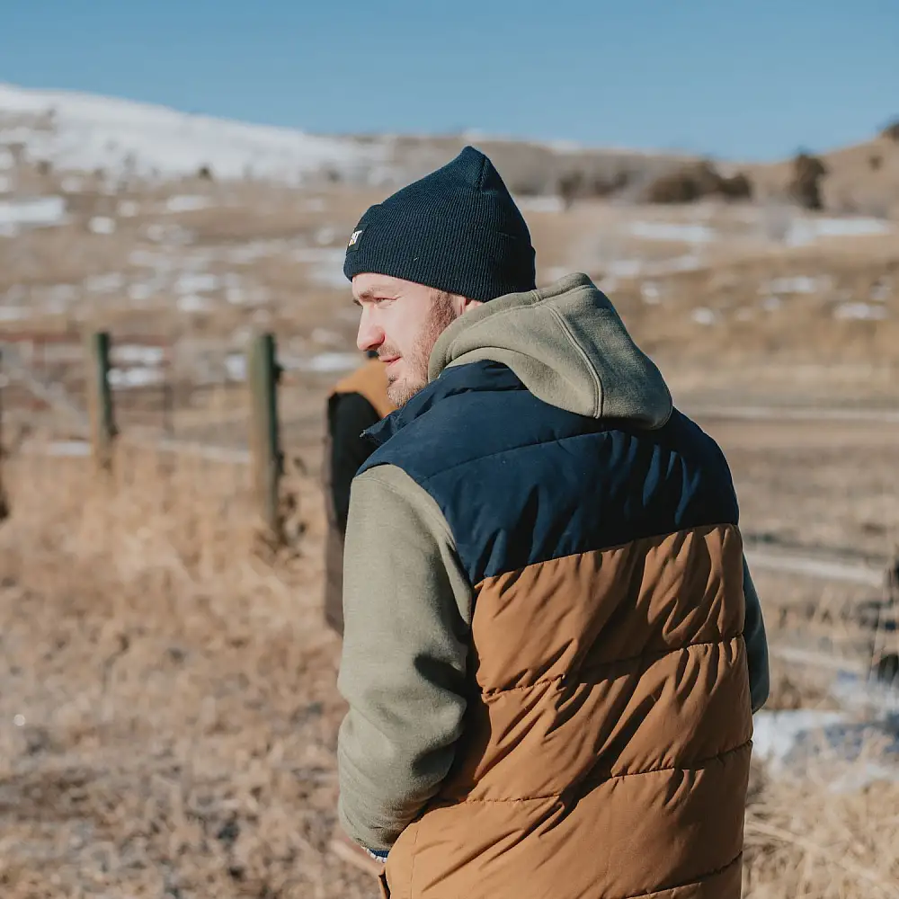 CAT Γιλέκο εργασίας arctic zone καφέ-μπλε L W12430