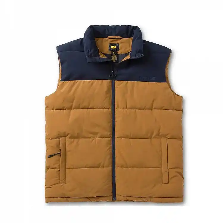 CAT Γιλέκο εργασίας arctic zone καφέ-μπλε 2XL W12430