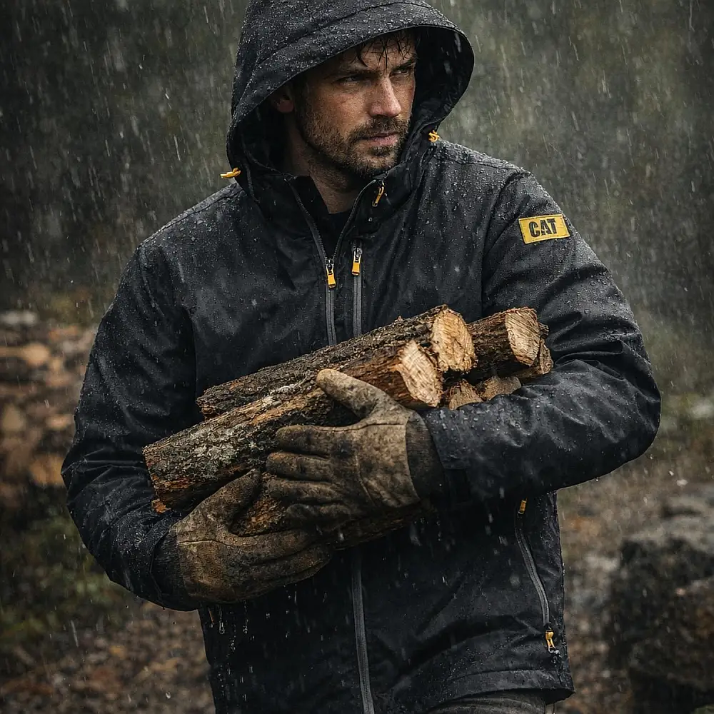 CAT Μπουφάν εργασίας μαύρο lightweight XL 1040038