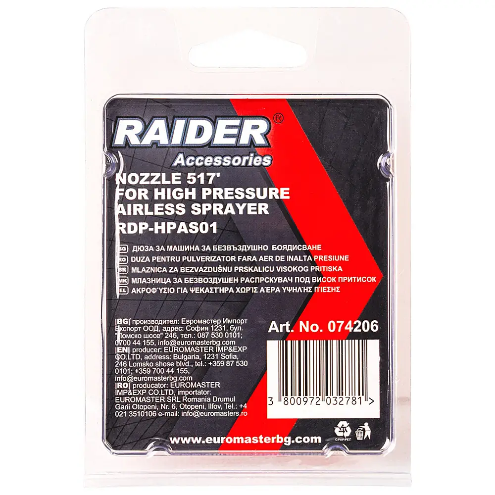 RAIDER Μπέκ πιστολιού βαφής 517 για RDP-HPAS01 074206