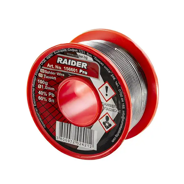 RAIDER Καλάι κόλληση 1.6ΜΜ 100g 60%Sn 40%Pb 156602