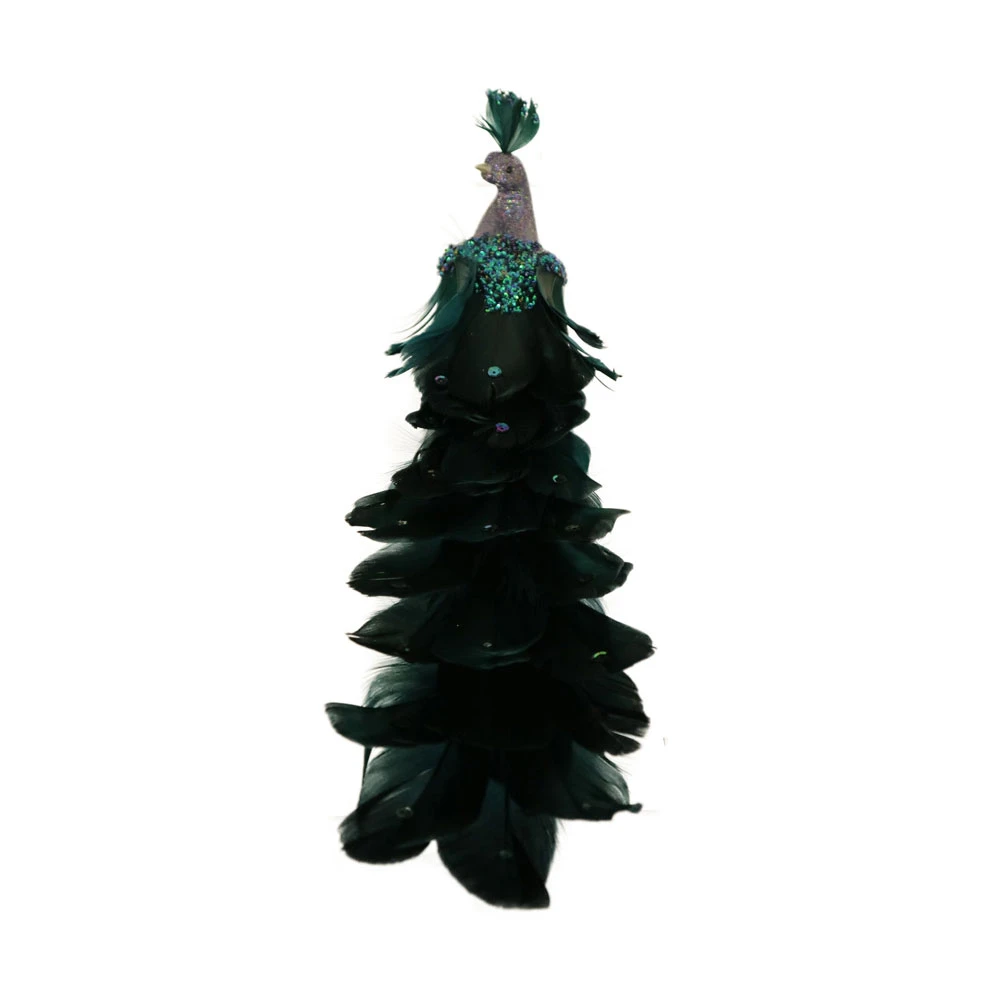 MIDNIGHT PEACOCK ΧΡΙΣΤΟΥΓΕΝΝΙΑΤΙΚΟ ΔΙΑΚΟΣΜΗΤΙΚΟ ΠΑΓΩΝΙ 40 POLYFOAM ΠΕΤΡΟΛ ΜΑΥΡΟ ΦΤΕΡΟ INTHEBOX