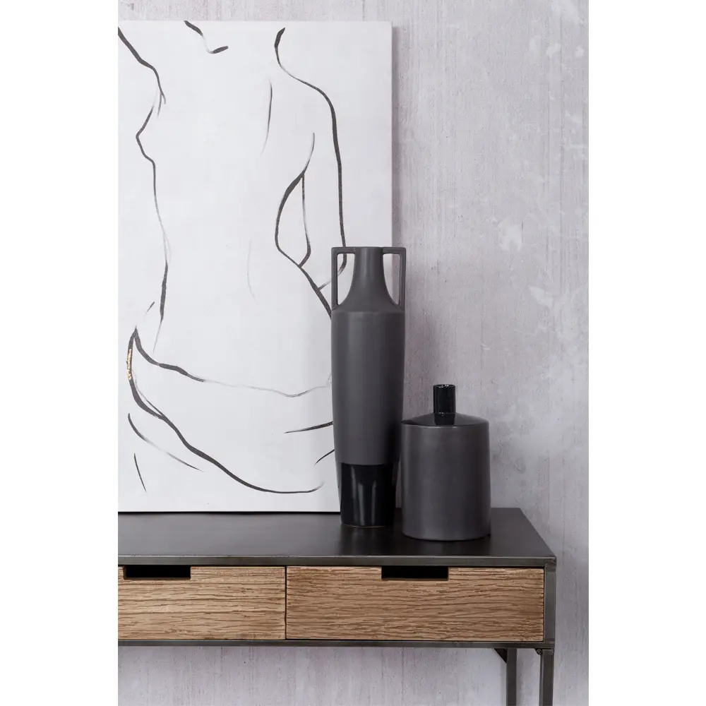 AIMA ΒΑΖΟ 14x14x49 ΚΕΡΑΜΙΚΟ ΑΝΘΡΑΚΙ ΜΑΤ SILVER GUNINTHEBOX AIMA ΒΑΖΟ 14x14x49 ΚΕΡΑΜΙΚΟ ΑΝΘΡΑΚΙ ΜΑΤ SILVER GUNINTHEBOX