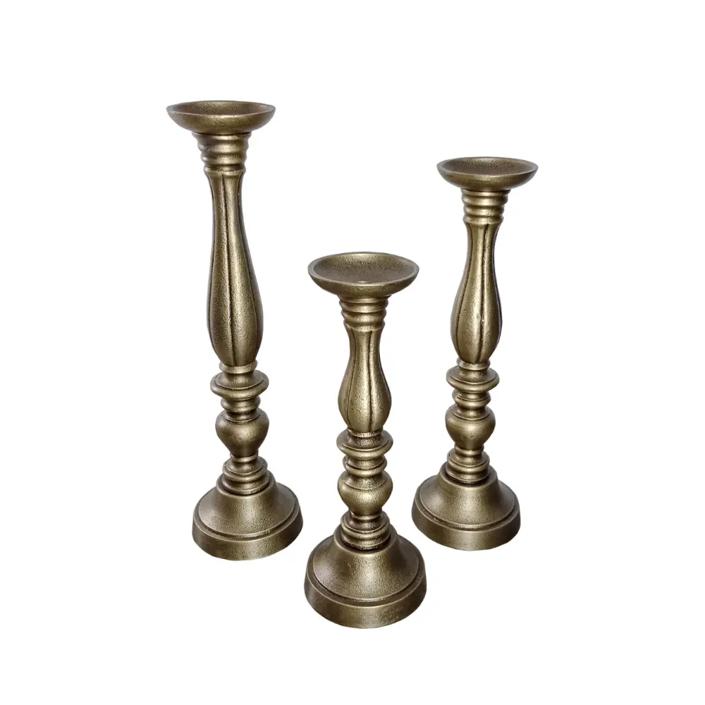 LUSAR ΚΗΡΟΠΗΓΙΟ SET 3ΤΜΧ 11x11x40 ΑΛΟΥΜΙΝΙΟ ΧΡΥΣΟ ΑΝΤΙΚΕINTHEBOX
