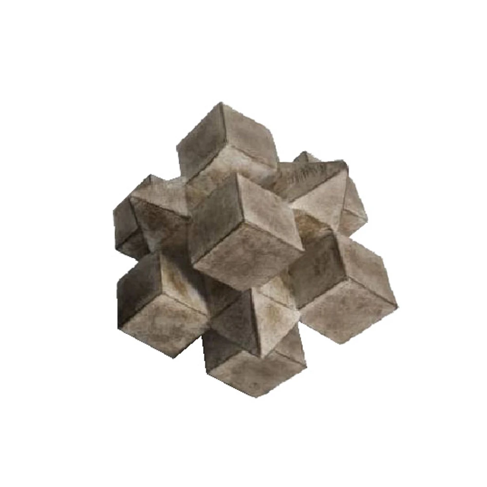 3D CUBE ΔΙΑΚΟΣΜΗΤΙΚΟ ΚΟΜΠΟΣ 15x15x15 POLYRESIN ΦΥΣΙΚΟINTHEBOX