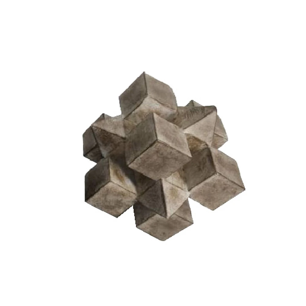 3D CUBE ΔΙΑΚΟΣΜΗΤΙΚΟ ΚΟΜΠΟΣ 20x20x20 POLYRESIN ΦΥΣΙΚΟINTHEBOX