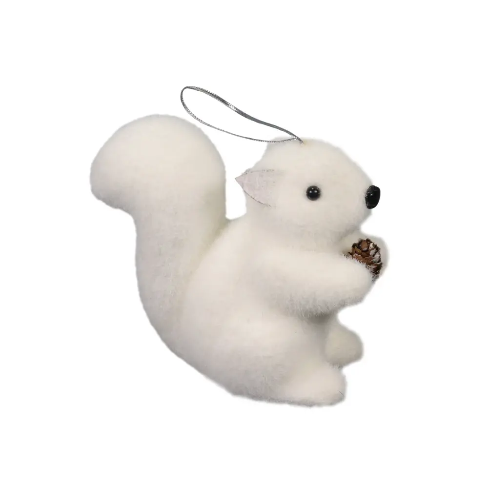 POWDER SQUIRREL ΧΡΙΣΤΟΥΓΓΕΝΙΑΤΙΚΟ ΣΤΟΛΙΔΙ ΣΚΙΟΥΡΟΣ 13x7x11 POLYFOAM ΛΕΥΚΟ ΠΛΑΣΤΙΚΟ INTHEBOX