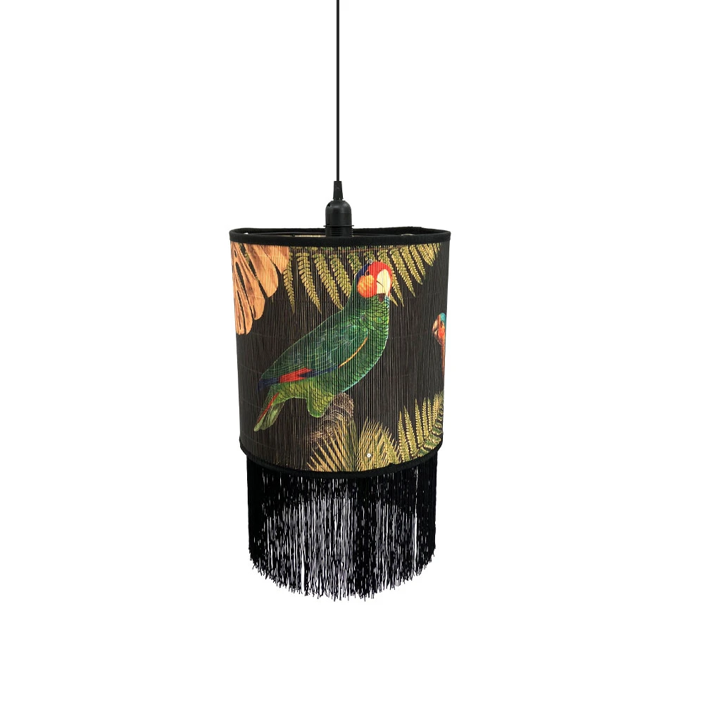 TROPICAL BIRDS C ΦΩΤΙΣΤΙΚΟ ΟΡΟΦΗΣ 30x30x30 BAMBOO ΠΟΛΥΧΡΩΜΟ ΜΑΥΡΟINTHEBOX