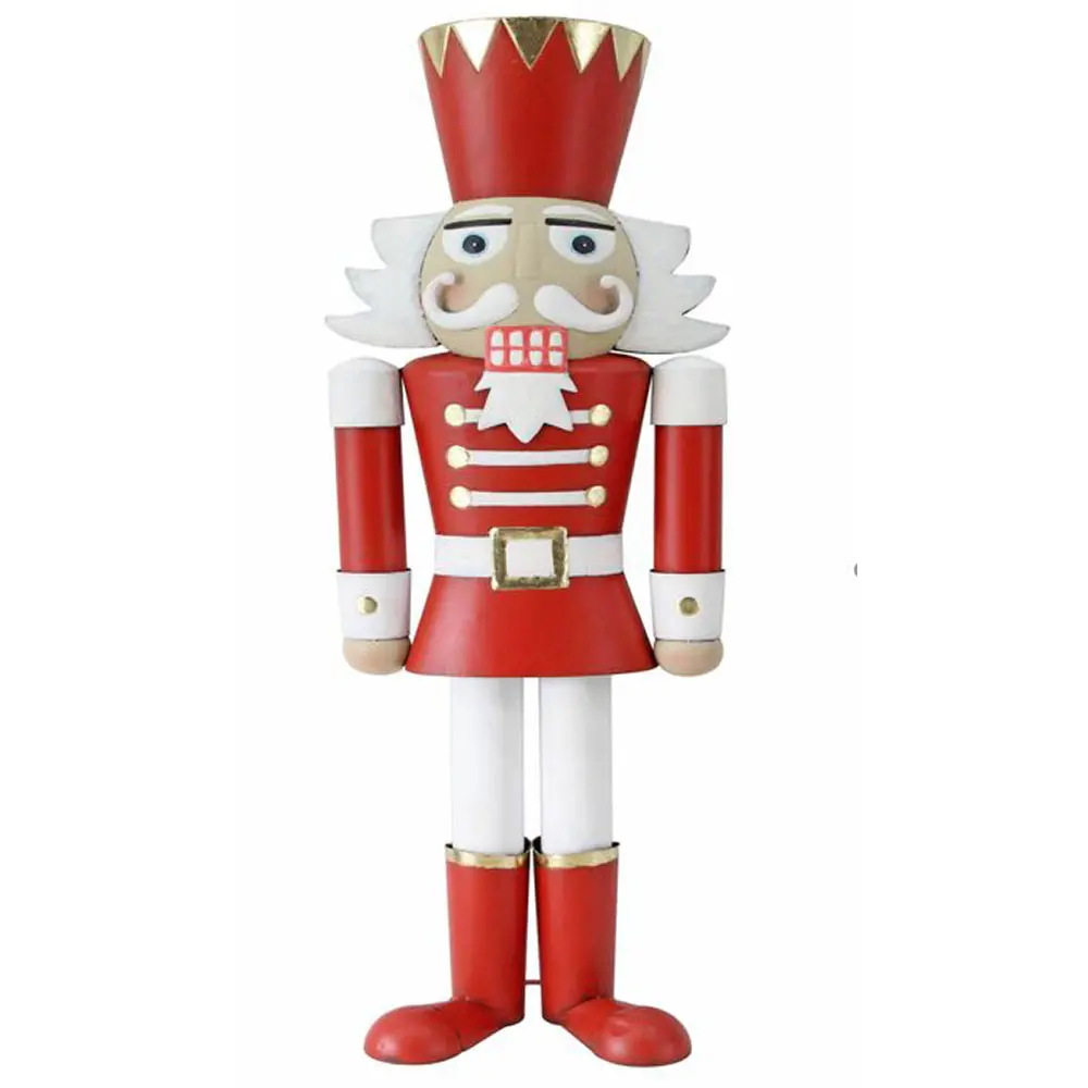 NUTCRACKER ΧΡΙΣΤΟΥΓΕΝΝΙΑΤΙΚΟ ΔΙΑΚΟΣΜΗΤΙΚΟ ΚΑΡΥΟΘΡΑΥΣΤΗΣ 49x35x150 ΜΕΤΑΛΛΟ ΚΟΚΚΙΝΟ ΛΕΥΚΟ INTHEBOX