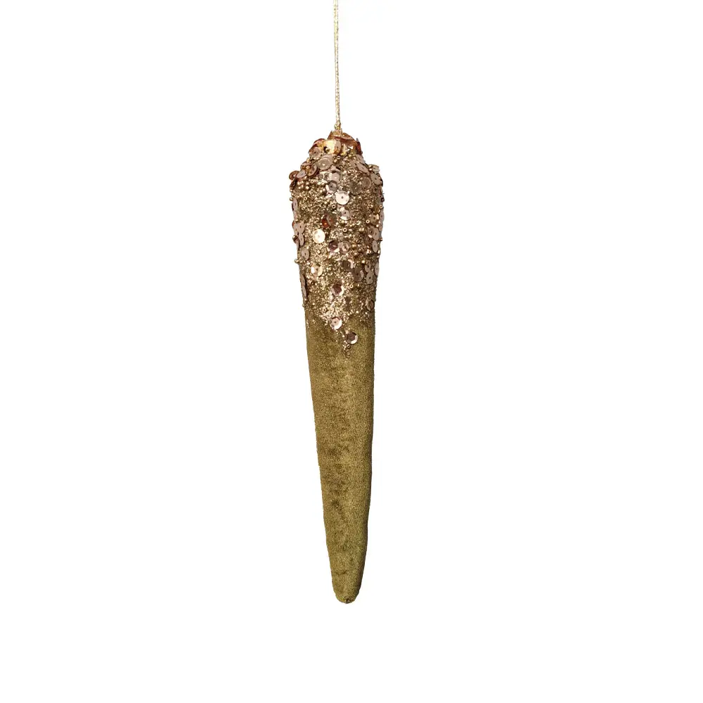 TEARDROP BROCADE ΧΡΙΣΤΟΥΓΓΕΝΙΑΤΙΚΟ ΣΤΟΛΙΔΙ ΣΤΑΛΑΚΤΙΤΗΣ 5x5x26 FOAM ΛΑΔΙ ΧΡΥΣΟ ΒΕΛΟΥΔΟ INTHEBOX