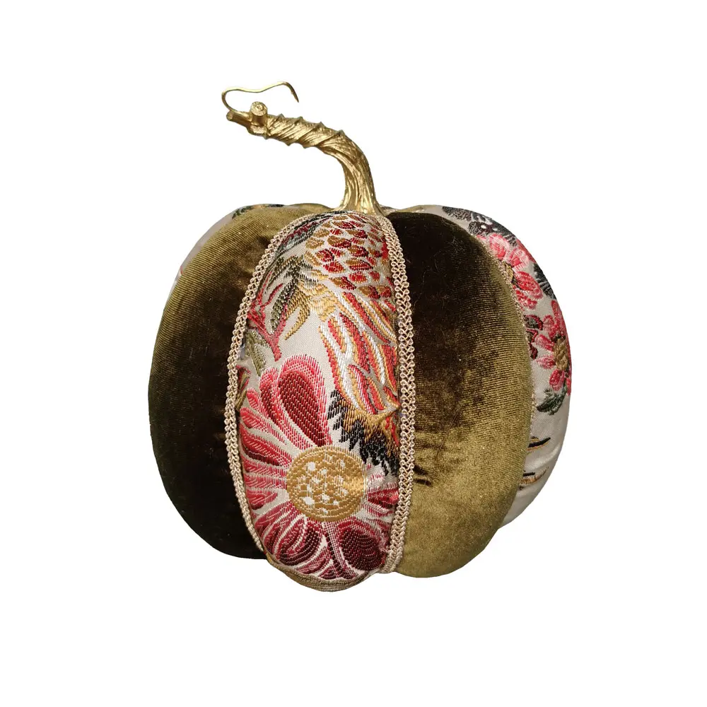 PUMPKIN BROCADE S ΧΡΙΣΤΟΥΓΕΝΝΙΑΤΙΚΟ ΔΙΑΚΟΣΜΗΤΙΚΟ ΚΟΛΟΚΥΘΑ 19x19x20 FOAM ΠΟΛΥΧΡΩΜΟ ΥΦΑΣΜΑ INTHEBOX