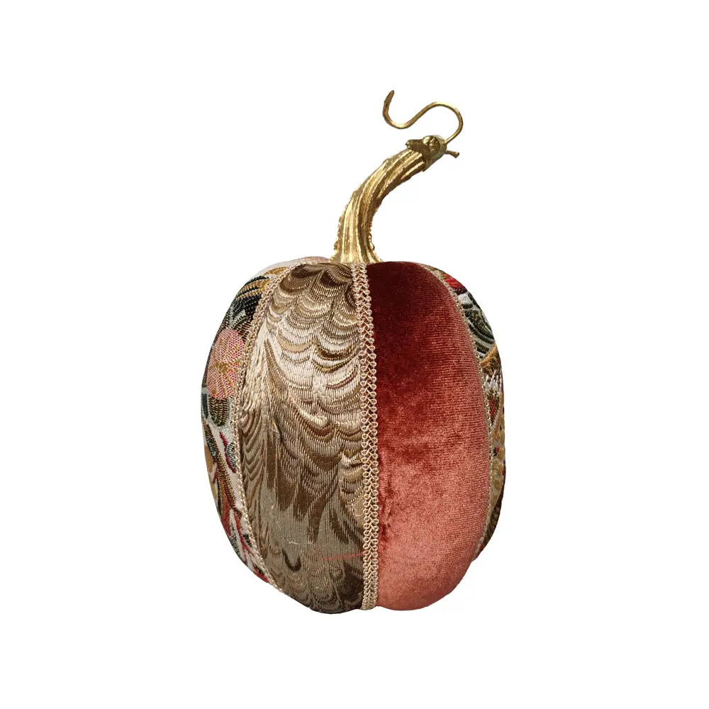PUMPKIN BROCADE L ΧΡΙΣΤΟΥΓΕΝΝΙΑΤΙΚΟ ΔΙΑΚΟΣΜΗΤΙΚΟ ΚΟΛΟΚΥΘΑ 11x11x18 FOAM ΠΟΛΥΧΡΩΜΟ ΥΦΑΣΜΑ INTHEBOX