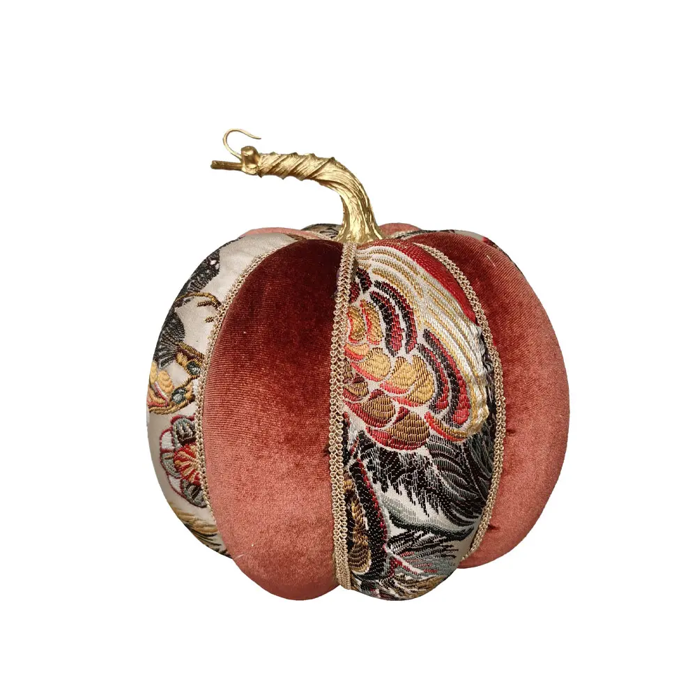 PUMPKIN BROCADE S ΧΡΙΣΤΟΥΓΕΝΝΙΑΤΙΚΟ ΔΙΑΚΟΣΜΗΤΙΚΟ ΚΟΛΟΚΥΘΑ 19x19x20 FOAM ΠΟΛΥΧΡΩΜΟ ΥΦΑΣΜΑ INTHEBOX