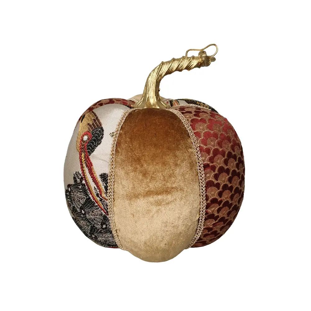 PUMPKIN BROCADE L ΧΡΙΣΤΟΥΓΕΝΝΙΑΤΙΚΟ ΔΙΑΚΟΣΜΗΤΙΚΟ ΚΟΛΟΚΥΘΑ 16x16x17 FOAM ΠΟΛΥΧΡΩΜΟ ΥΦΑΣΜΑ INTHEBOX