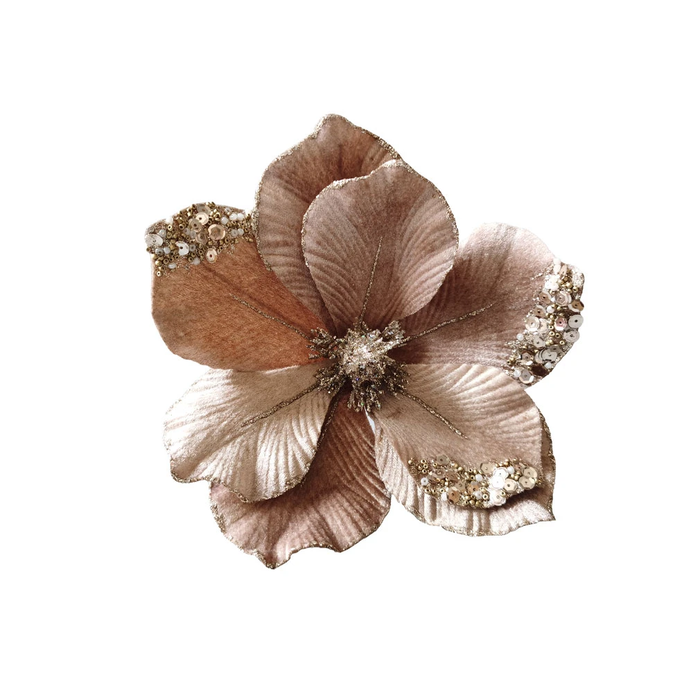 BROCADE FLOWER ΧΡΙΣΤΟΥΓΕΝΝΙΑΤΙΚΟ ΛΟΥΛΟΥΔΙ 20 ΒΕΛΟΥΔΟ ΜΠΕΖ INTHEBOX
