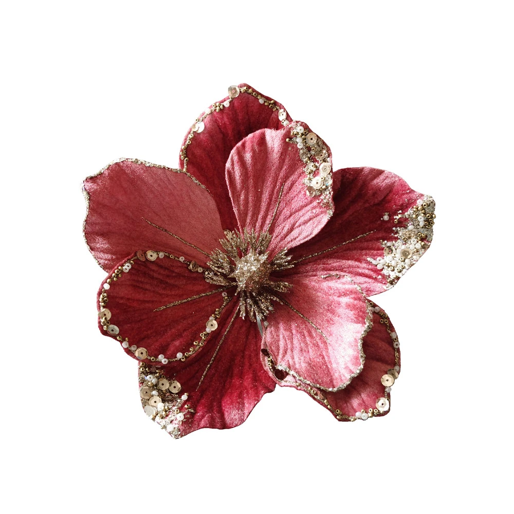 BROCADE FLOWER ΧΡΙΣΤΟΥΓΕΝΝΙΑΤΙΚΟ ΛΟΥΛΟΥΔΙ 20 ΒΕΛΟΥΔΟ ΡΟΖ INTHEBOX