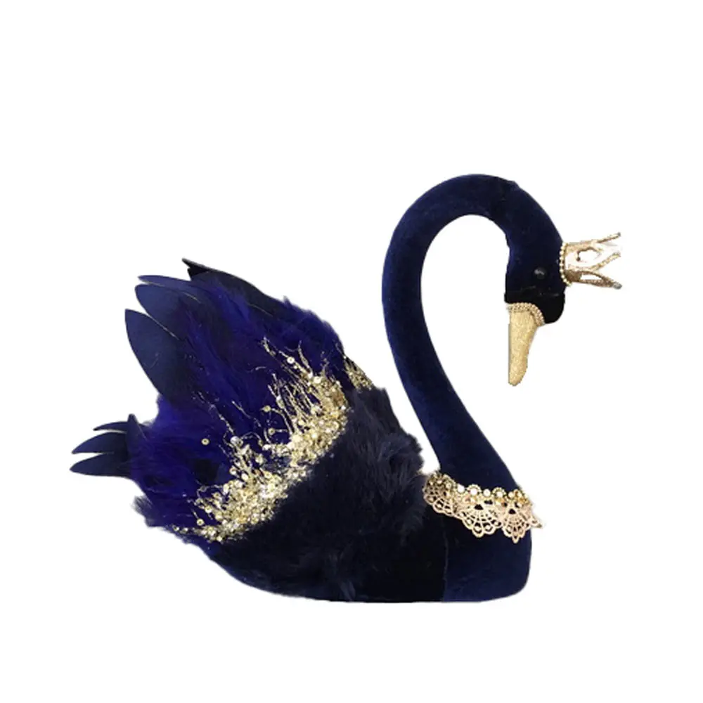 SWAN ΧΡΙΣΤΟΥΓΕΝΝΙΑΤΙΚΟ ΔΙΑΚΟΣΜΗΤΙΚΟ ΚΥΚΝΟΣ 29x22x29 FOAM ΜΠΛΕ ΒΕΛΟΥΔΟ INTHEBOX
