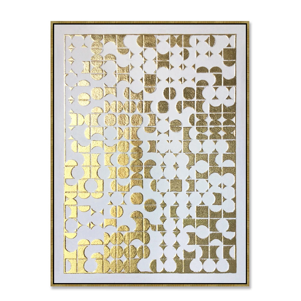 GOLD HEAVEN ΠΙΝΑΚΑΣ ΔΙΑΚΟΣΜΗΣΗΣ 90x120x4 OIL ACRYLIC ΧΡΥΣΟ ΛΕΥΚΟ ΚΑΜΒΑΣ ΧΡΥΣΟINTHEBOX