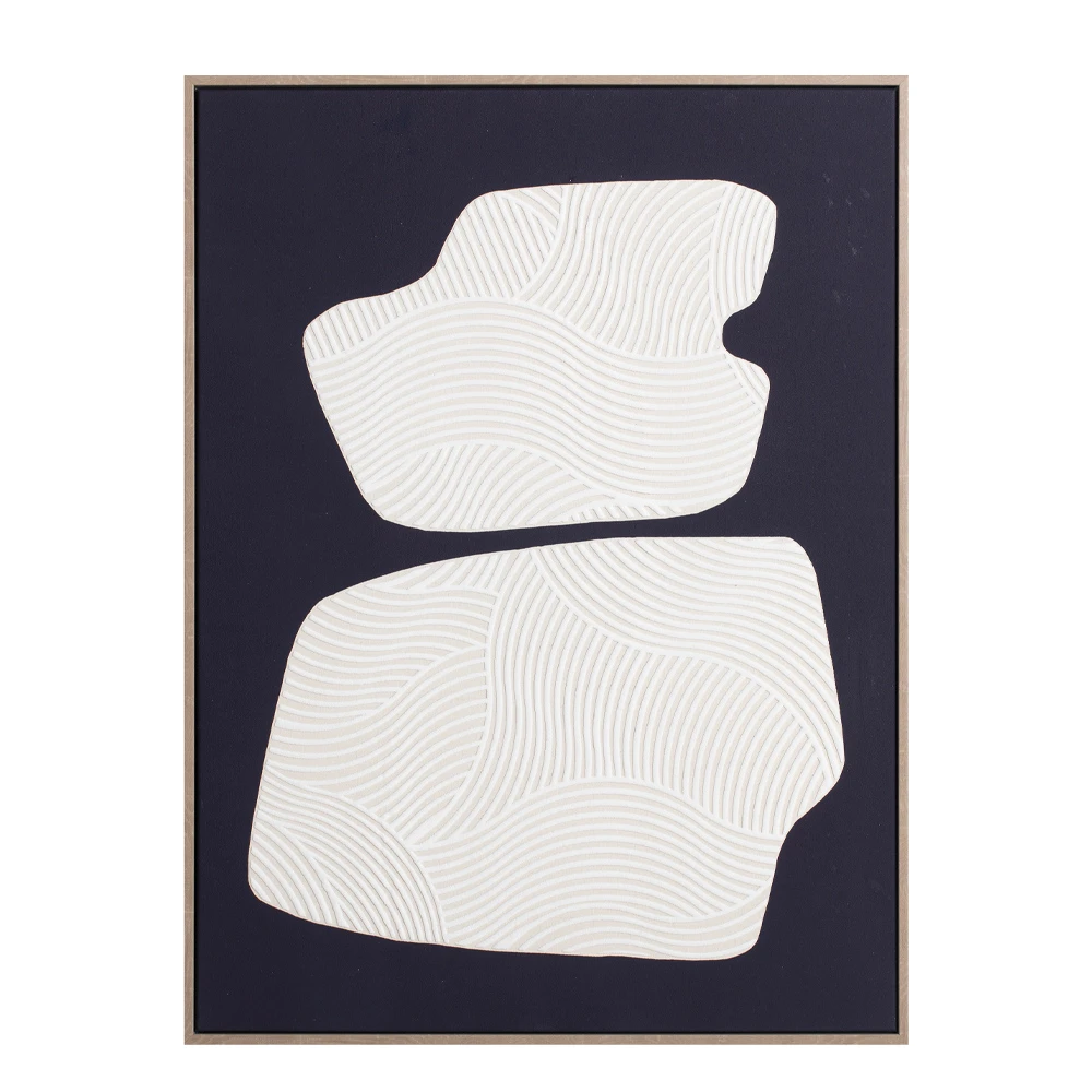 BOUNDLESS ART ΠΙΝΑΚΑΣ ΔΙΑΚΟΣΜΗΣΗΣ 60x80x5 ΛΙΝΟ ΜΑΥΡΟ ΛΕΥΚΟ ΞΥΛΟ ΦΥΣΙΚΟINTHEBOX
