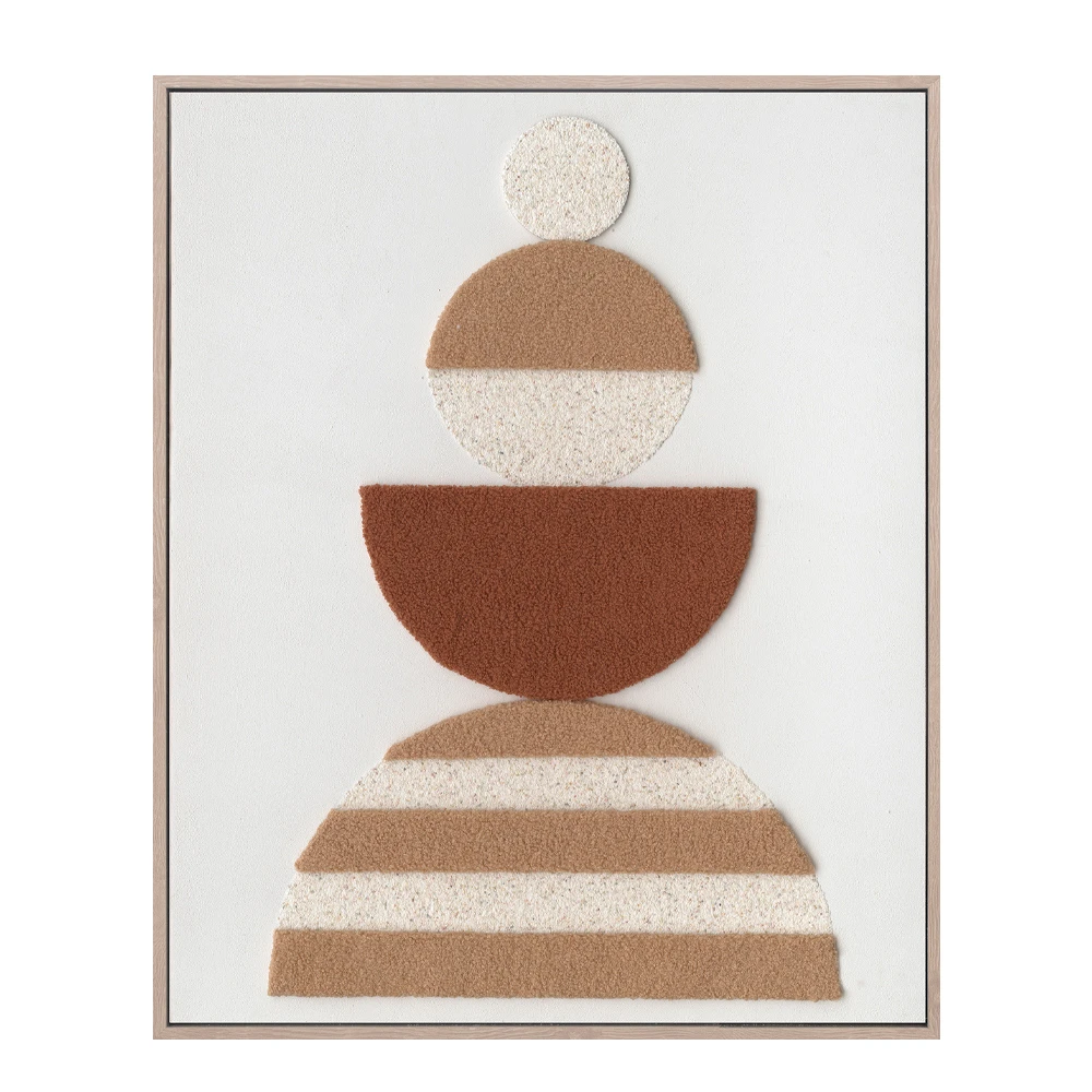 BOHO BALANCE ΠΙΝΑΚΑΣ ΔΙΑΚΟΣΜΗΣΗΣ 80x100x5 ΚΑΜΒΑΣ TERRACOTTA ΜΠΕΖ ΞΥΛΟ ΦΥΣΙΚΟINTHEBOX