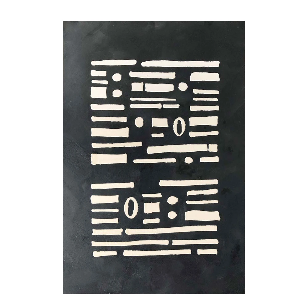 IMPRINT DARK ΠΙΝΑΚΑΣ ΔΙΑΚΟΣΜΗΣΗΣ 80x120x4 ΚΑΜΒΑΣ ΜΑΥΡΟ ΛΕΥΚΟ MDFINTHEBOX
