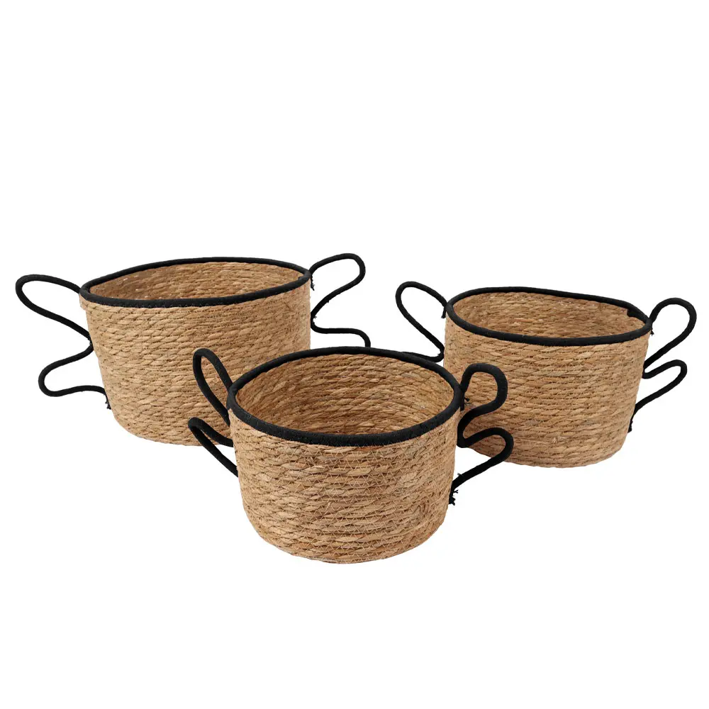 AELIA ΚΑΛΑΘΙ SET 3ΤΜΧ 35x35x23 SEAGRASS ΦΥΣΙΚΟ ΜΑΥΡΟINTHEBOX AELIA ΚΑΛΑΘΙ SET 3ΤΜΧ 35x35x23 SEAGRASS ΦΥΣΙΚΟ ΜΑΥΡΟINTHEBOX
