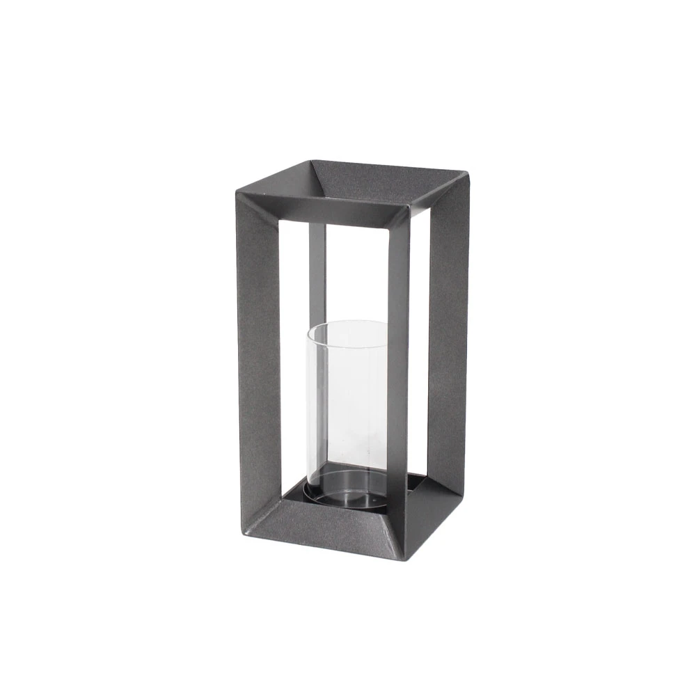 INSIDE ΒΑΣΗ ΡΕΣΩ 14x14x28 ΜΕΤΑΛΛΟ ΓΚΡΙ ΓΥΑΛΙINTHEBOX
