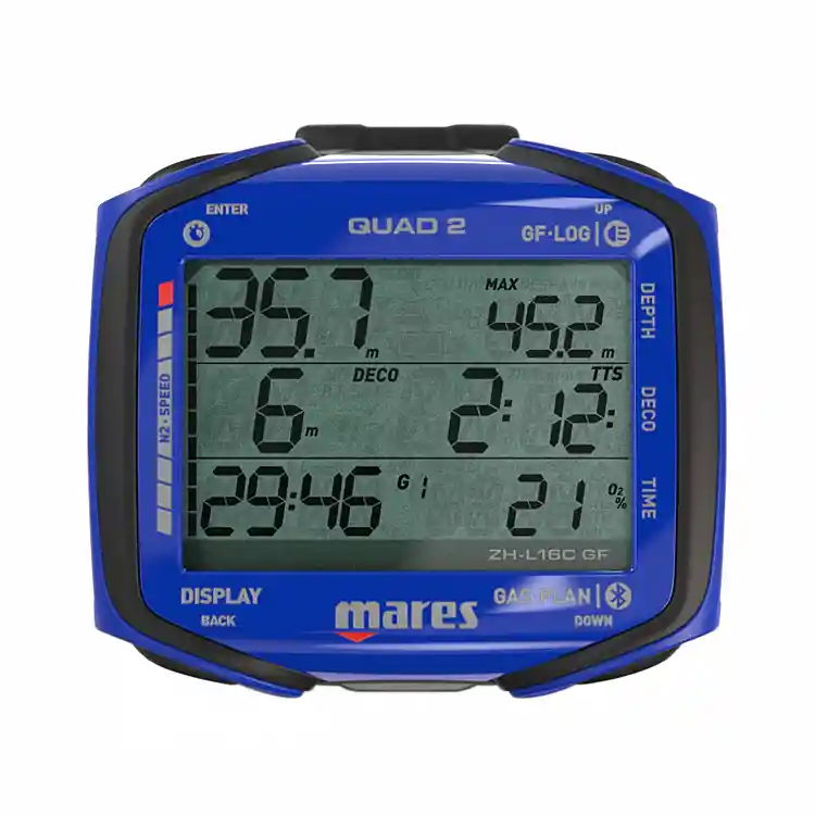 QUAD 2 BLUE DIVE COMPUTER MARES
