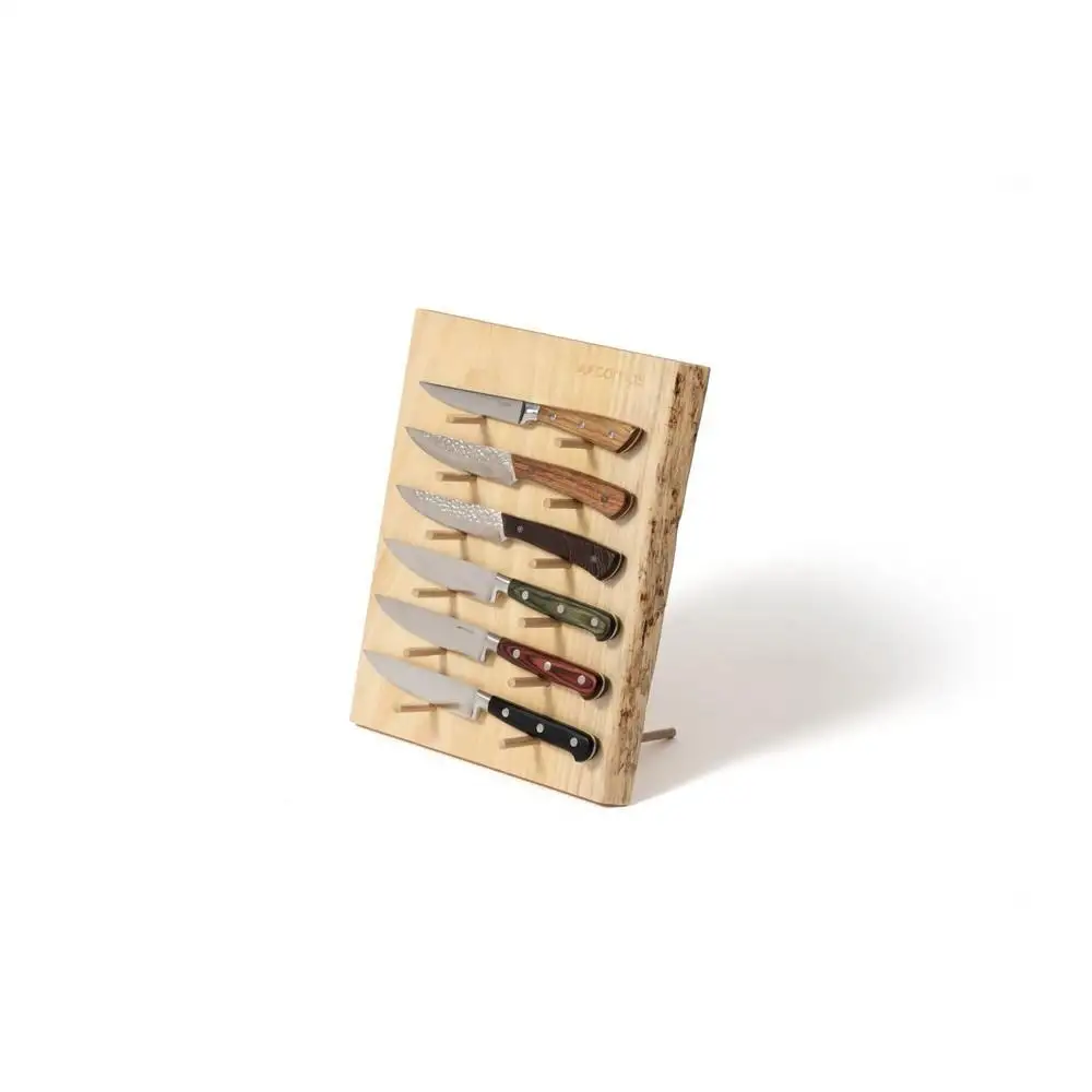 ΞΥΛΙΝΗ ΒΑΣΗ ΠΡΟΒΟΛΗΣ για 6 ΜΑΧΑΙΡΙΑ ΚΡΕΑΤΟΣ 12181 - COMAS