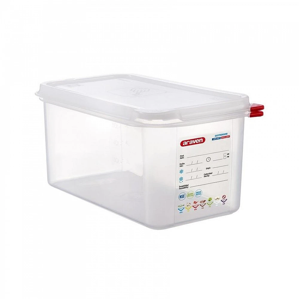 ΑΕΡΟΣΤΕΓΕΣ ΔΟΧΕΙΟ ΤΡΟΦΙΜΩΝ GN 1/3 6lt 325x176x150mm HERMETICOS 03031 - ARAVEN