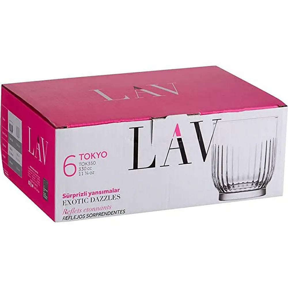 ΣΕΤ 6τεμ. ΠΟΤΗΡΙΑ ΟΥΙΣΚΥ TOKYO 330ml - LAV