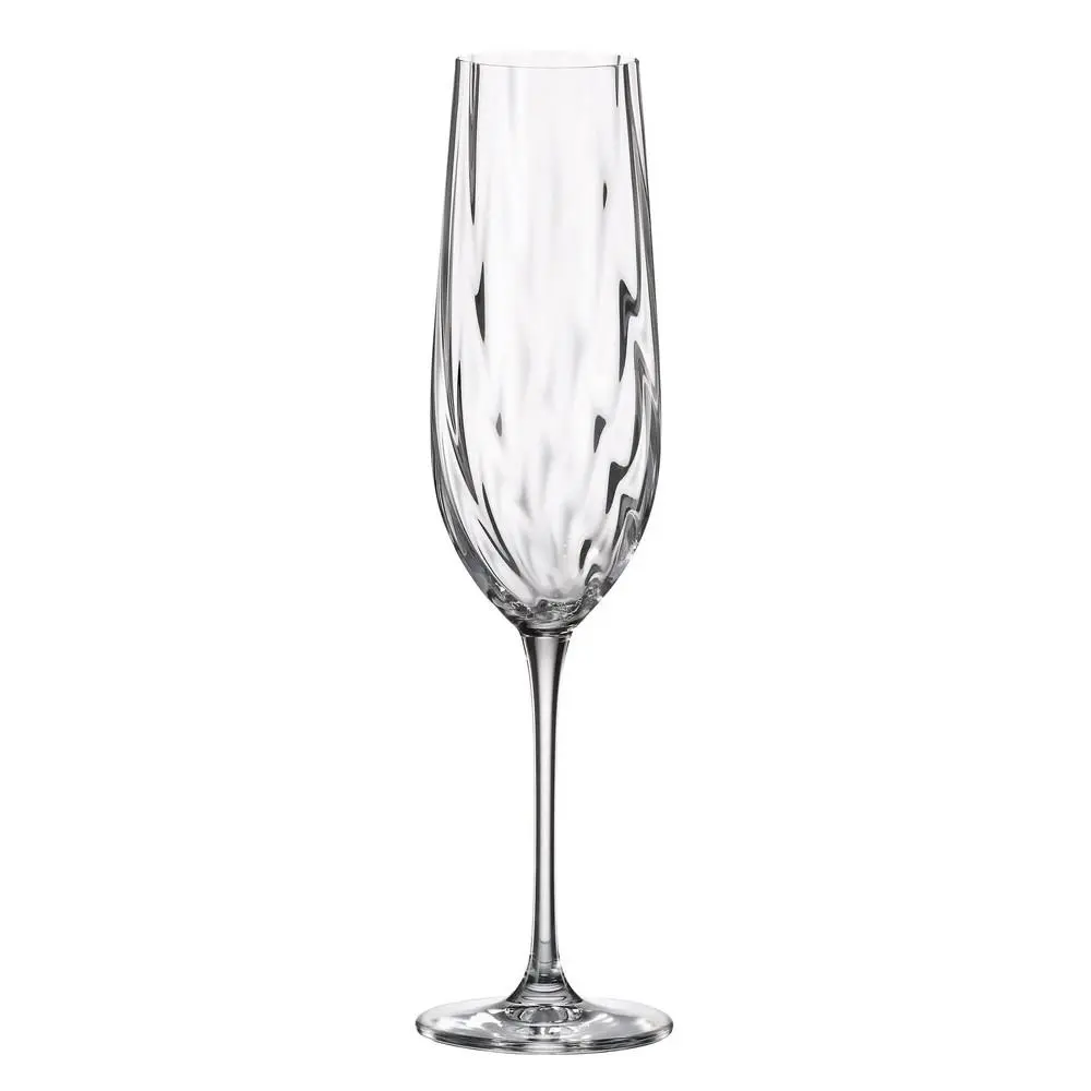 ΠΟΤΗΡΙ ΚΟΛΟΝΑΤΟ FLUTE 270ml URIA OPTIC - CRYSTAL BOHEMIA | 6 τμχ