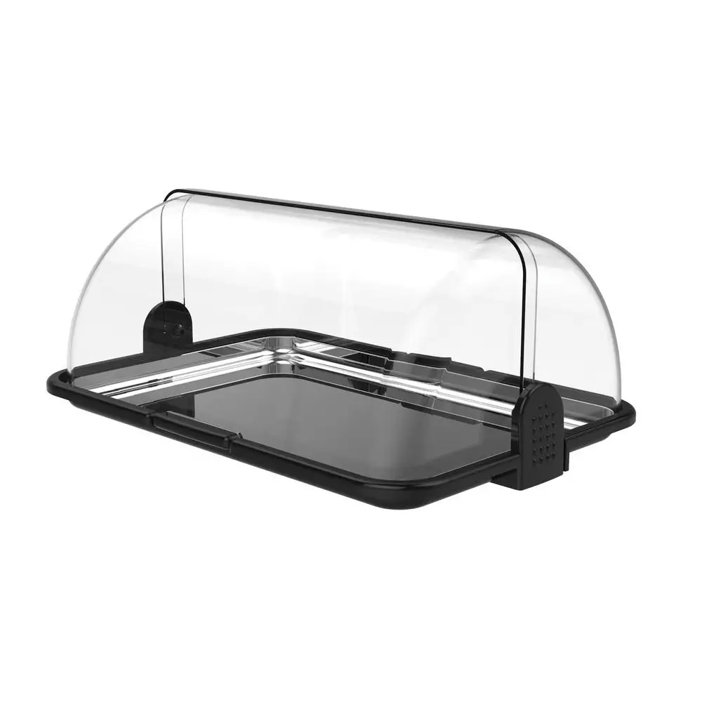 ΚΟΥΤΙ ΠΑΡΟΥΣΙΑΣΗΣ ΑΡΤΟΣΚΕΥΑΣΜΑΤΩΝ 46.5cm - ABS+INOX - POLYBOX L178/VAS-03/BLACK - BIESSE