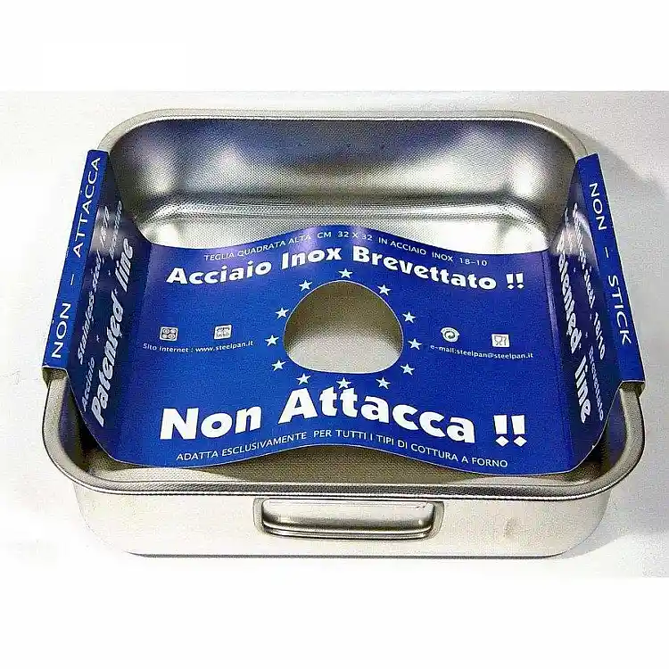 ΤΑΨΙ ΤΕΤΡΑΓΩΝΟ 32x32 11164 18/10 PATENTED - STEEL PAN