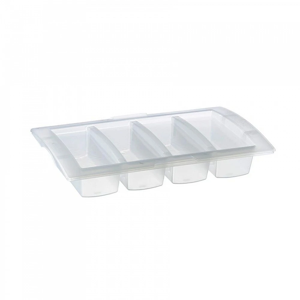 ΘΗΚΗ ΤΡΟΦΙΜΩΝ 4 θέσεων με ΚΑΠΑΚΙ G/N 1/1 530x325x100mm 99863/White - ARAVEN
