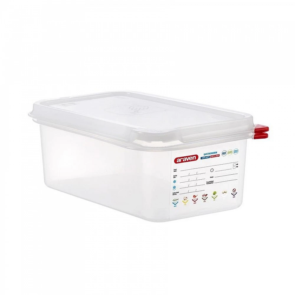 ΑΕΡΟΣΤΕΓΕΣ ΔΟΧΕΙΟ ΤΡΟΦΙΜΩΝ GN 1/4 2.8lt 265x162x100mm HERMETICOS 03027 - ARAVEN
