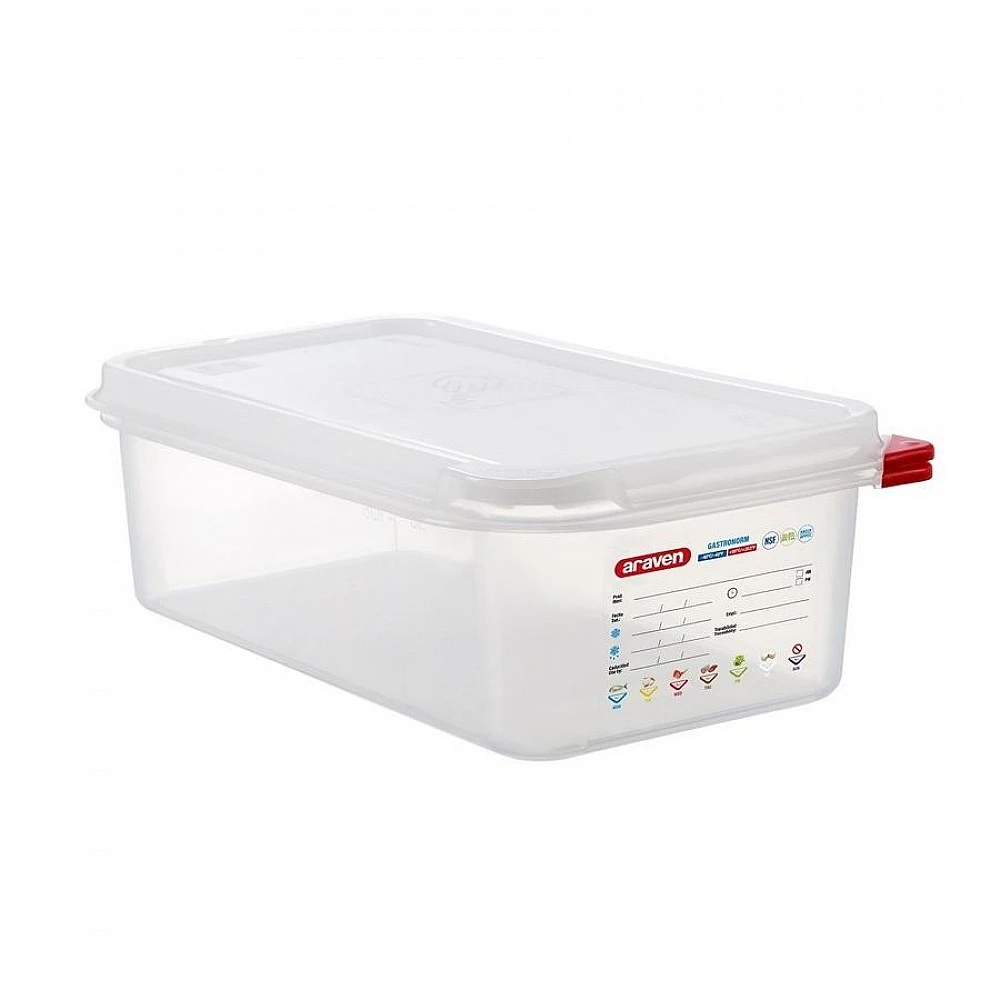 ΑΕΡΟΣΤΕΓΕΣ ΔΟΧΕΙΟ ΤΡΟΦΙΜΩΝ GN 1/3 4lt 325x176x100mm HERMETICOS 03030 - ARAVEN