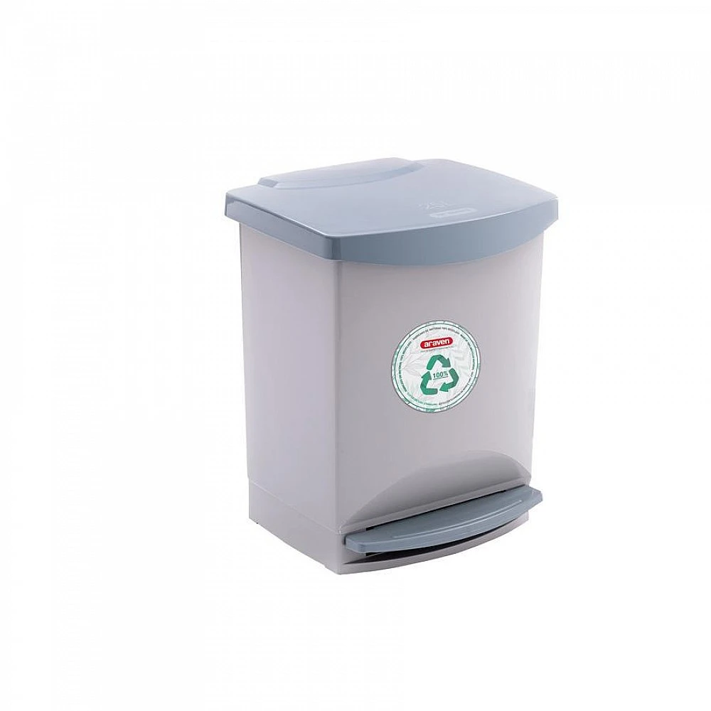 ΚΑΔΟΣ ΑΠΟΡΡΥΜΑΤΩΝ 25lt - 310x335xh420mm 40271/Grey - ARAVEN