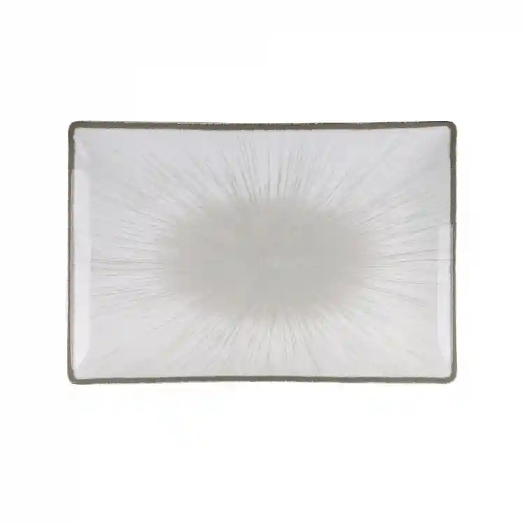 ΠΙΑΤΕΛΑ ΟΡΘΟΓΩΝΙΑ 27x16cm WATER LILY 24336-64/GREY - ORIANA FERELLI®