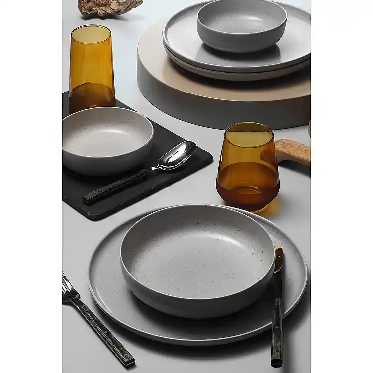 ΠΙΑΤΟ ΒΑΘΥ Φ20cm MODERNA MATTE 159/GREY - KUTAHYA PORSELEN | 6 τμχ